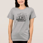 Black & White Little Miss Chatterbox Tri-Blend Shirt (Vorderseite)