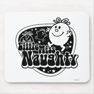 Black & White Little Miss Naughty Mousepad