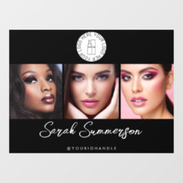 Black White Logo 3 Photo Makeup Studio Fensteraufkleber