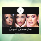 Black White Logo 3 Photo Makeup Studio Fensteraufkleber (Blatt 3)