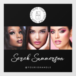 Black White Logo 3 Photo Makeup Studio Fensteraufkleber