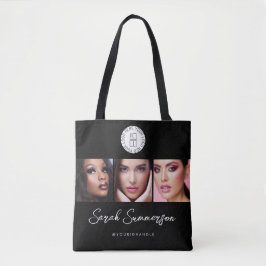 Black White Logo 3 Photo Makeup Studio Tasche