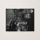 Black White London City Night UK Travel Puzzle (Horizontal)