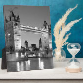 Black White London Tower Bridge Fotoplatte (Seite)