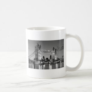 Black White London Tower Bridge Kaffeetasse