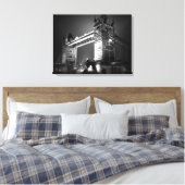 Black White London Tower Bridge Leinwanddruck (Insitu (Schlafzimmer))