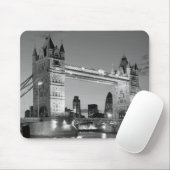 Black White London Tower Bridge Mousepad (Mit Mouse)