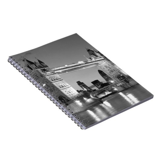 Black White London Tower Bridge Notizblock (Rechte Seite)