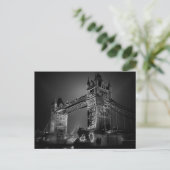Black & White London Tower Bridge Post Cards Postkarte (Stehend Vorderseite)
