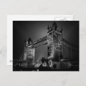 Black & White London Tower Bridge Post Cards Postkarte (Vorne/Hinten)