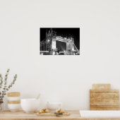 Black White London Tower Bridge Poster (Küche)