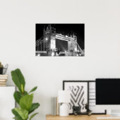 Black White London Tower Bridge Poster (Heimbüro)