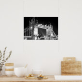 Black White London Tower Bridge Poster (Küche)