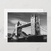 Black & White London Tower Bridge Postkarte (Vorne/Hinten)