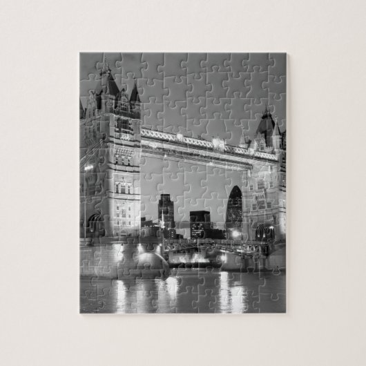 Black White London Tower Bridge Puzzle (Vertikal)
