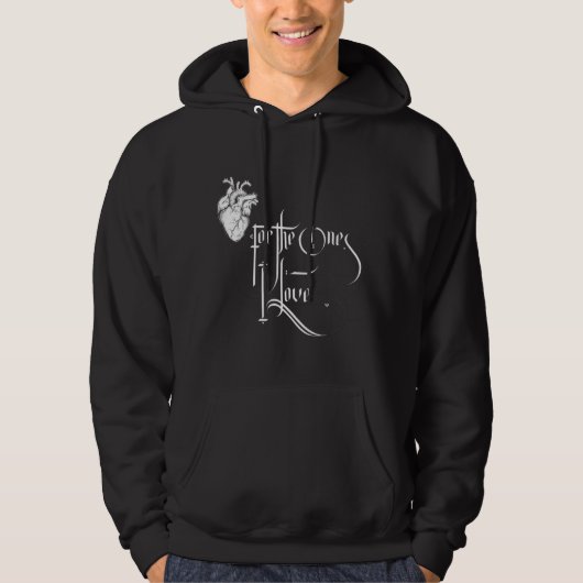 Black & White Love Hoodie (Vorderseite)