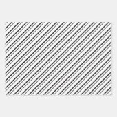 Black & White Luxurious & Chic Stripes Geschenkpapier Set (Vorderseite 3)