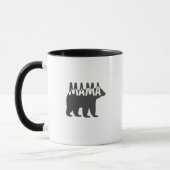 Black & White Mama Bear Silhouette Tasse (Links)