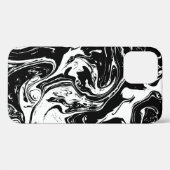 Black & White Marble Style iPhone 12 Pro Fall Case-Mate iPhone Hülle (Rückseite (Horizontal))