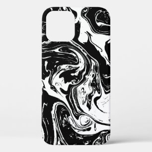 Black & White Marble Style iPhone 12 Pro Fall Case-Mate iPhone Hülle