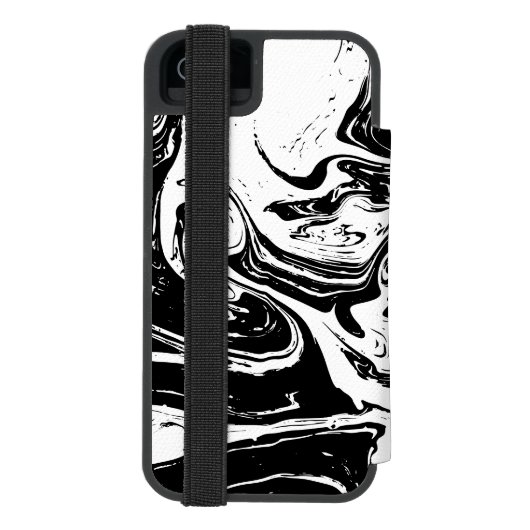 Black & White Marble Style iPhone 6 Wallet Case Incipio iPhone Geldbeutel-Hülle (Folio Rückseite)