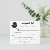 Black & White Masquerade Ball Fundraiser Gala UAWG Einladung (Stehend Vorderseite)