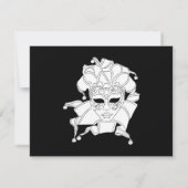 Black & White Masquerade Ball Fundraiser Gala UAWG Einladung (Rückseite)