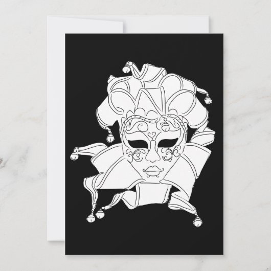 Black & White Masquerade Ball Fundraiser Galerie Einladung (Rückseite)