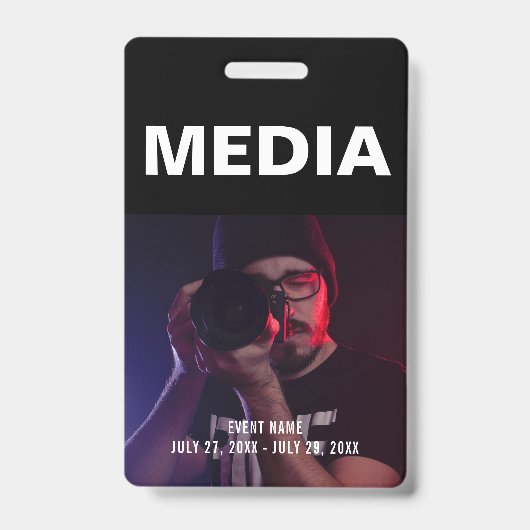 Black & White Media All Access Pass ID Ausweis (Vorderseite)