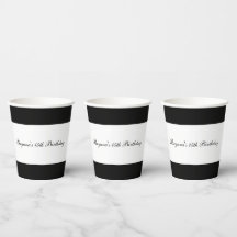 Black & White Minimal Chic Elegante Geburtstagspar