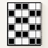 Black White Minimal Modern Squared Daily  Notizblock (Rückseite)