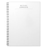 Black & White Minimalist Plain Modern Notizblock (Vorderseite)