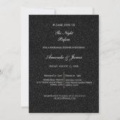 Black White Minimalist Script Rehearsal Dinner  Einladung (Vorderseite)