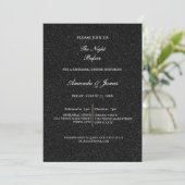 Black White Minimalist Script Rehearsal Dinner  Einladung (Stehend Vorderseite)