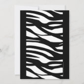Black+White Mod Zebra Graduierungsparty Einladung (Rückseite)