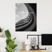 Black & White Modern Architecture Motivational Poster (Heimbüro)