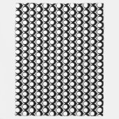 Black White Modern Geometric Art Deco Fleecedecke (Vorderseite)