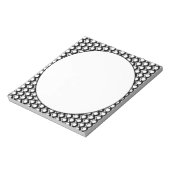 Black White Modern Geometric Art Deco Notizblock (Rotiert)