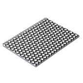 Black White Modern Geometric Orbit Notizblock (Linke Seite)