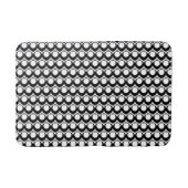 Black White Modern Geometric Pattern Badematte (Vorderseite)
