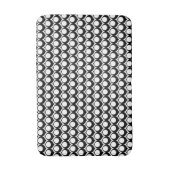 Black White Modern Geometric Pattern Badematte (Vorderseite Vertikal)
