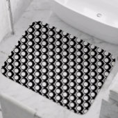 Black White Modern Geometric Pattern Badematte