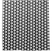 Black White Modern Geometric Pattern Duschvorhang (Vorderseite)
