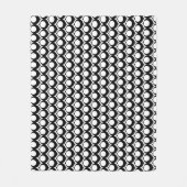 Black White Modern Geometric Pattern  Fleecedecke (Vorderseite)