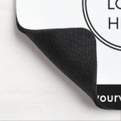 Black White Modern Minimal Business Logo Mouse Pad Mousepad (Ecke)