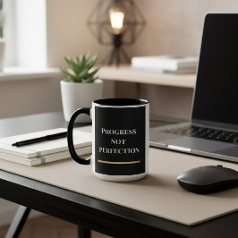 Black & White Modern Motivational  Tasse