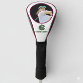 Black White Modern Personalized Golf Headcover