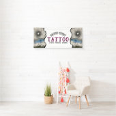Black & White Modern Text 2 Photo Business Name Banner (Insitu)