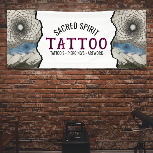 Black & White Modern Text 2 Photo Business Name Banner