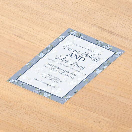 Black & White Modern Wedding Invitation Acryleinladungen (Ablage )